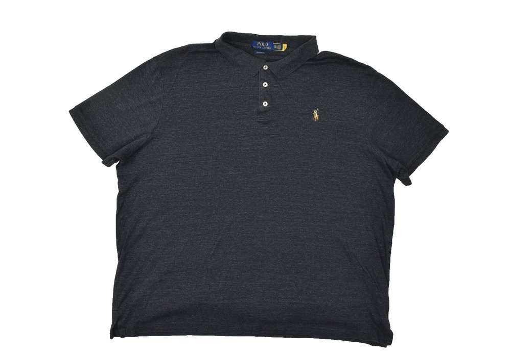 Polo Ralph Lauren Shirt Mens XXL Gray Short Sleeve Classic Fit Cotton Polo